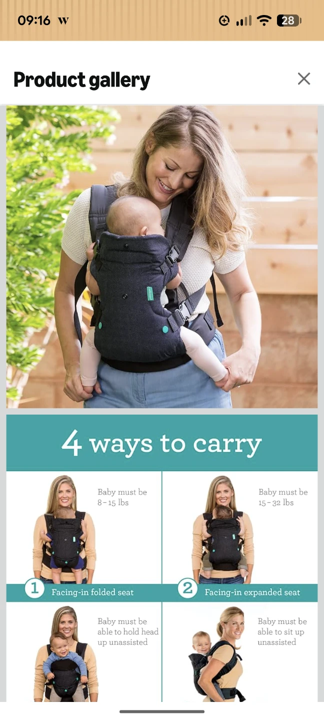 Infantino Flip Baby Carrier 4-32lbs (New in box)