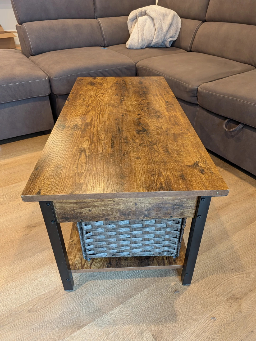 Lift Top Coffee Table with Storage Baskets - photo 5
