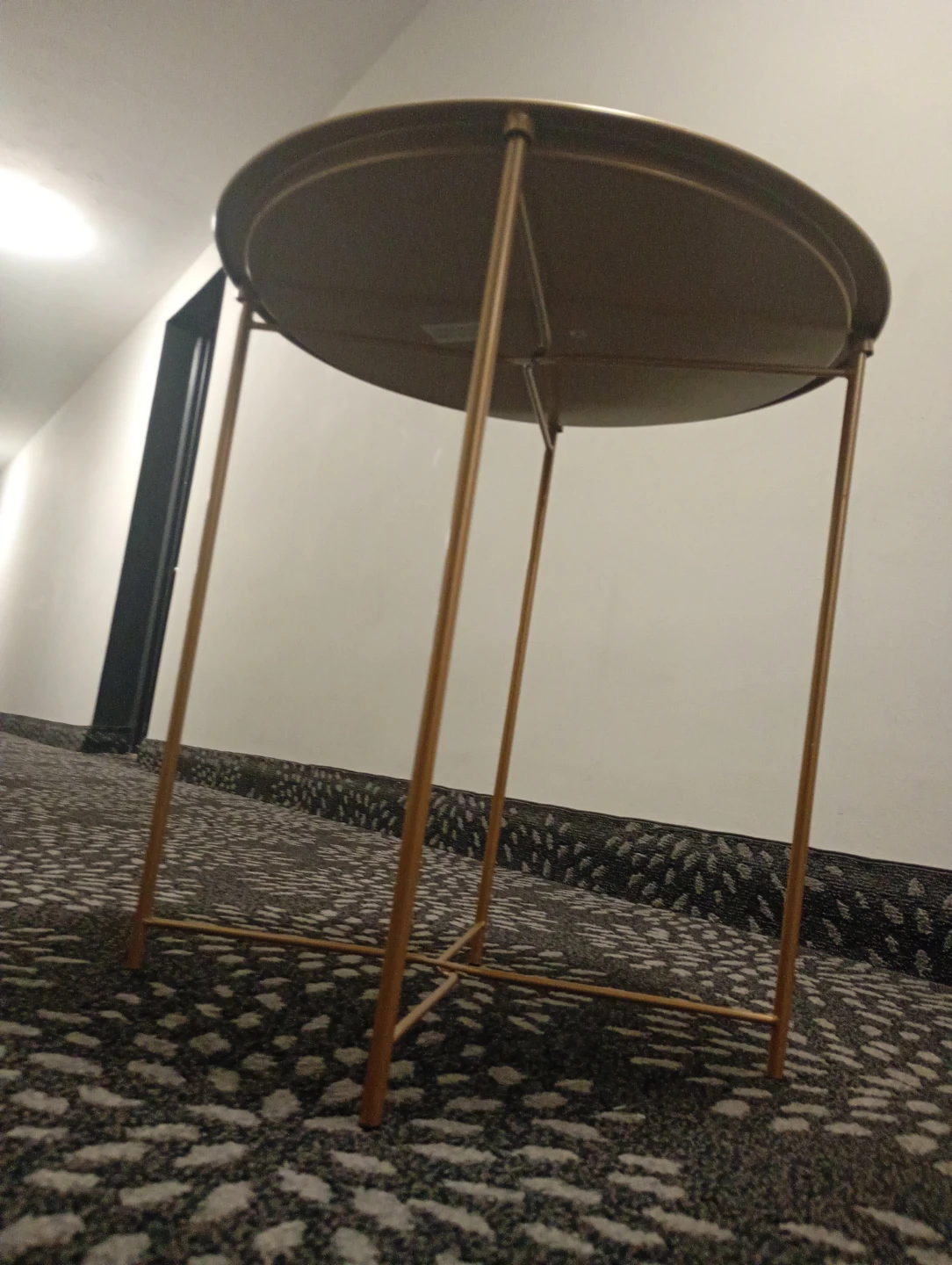 Gold Circle Accent Side Table - photo 2