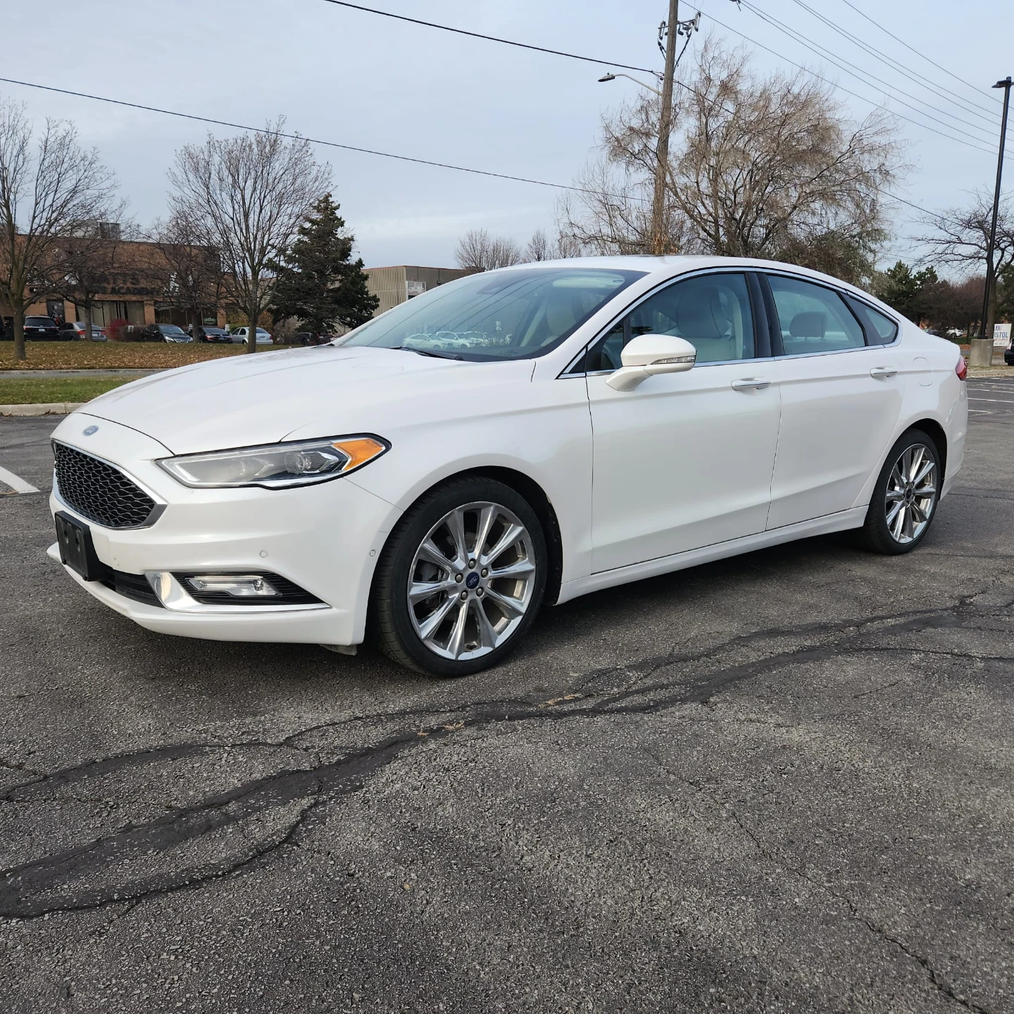 2017 White Ford Fusion Platinum AWD - photo 2
