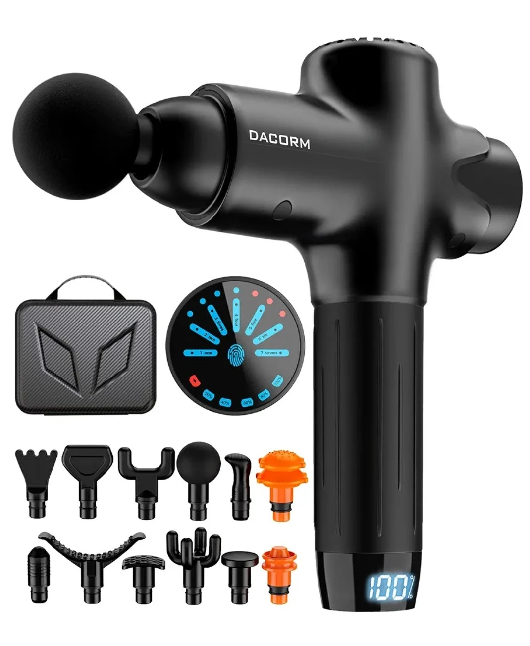 DACORM Massage Gun with 10 Attachments and Case