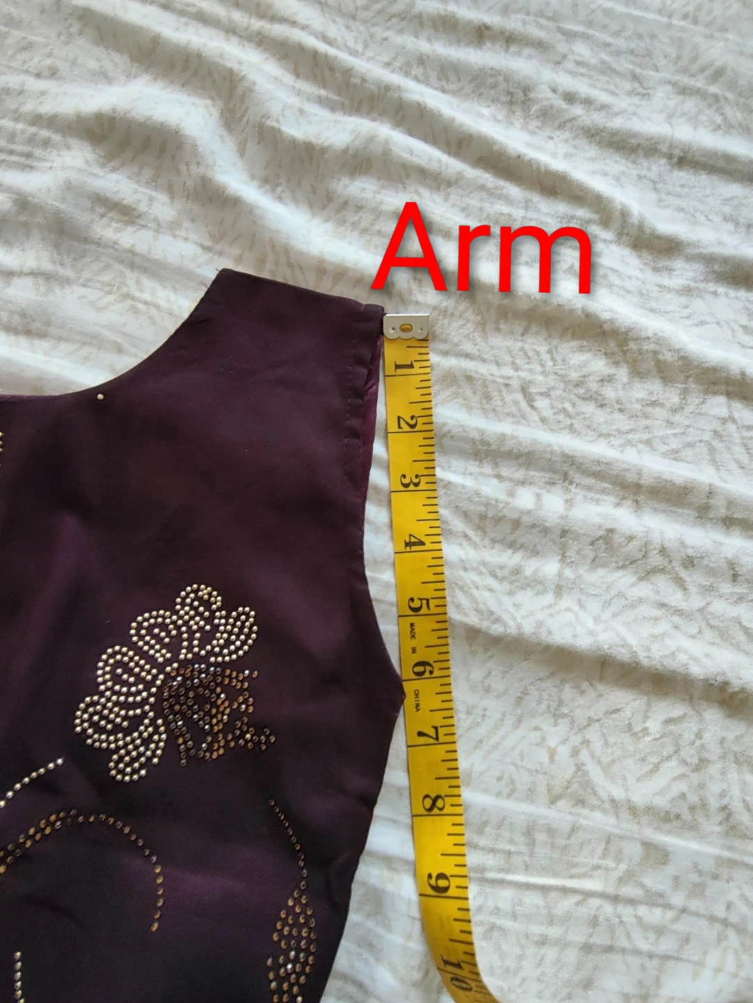 Purple Beaded Blouse and Skirt Set - photo 3