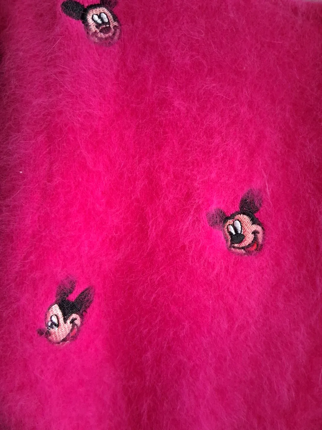 Hot Pink Mickey Mouse Fuzzy Cardigan - photo 2