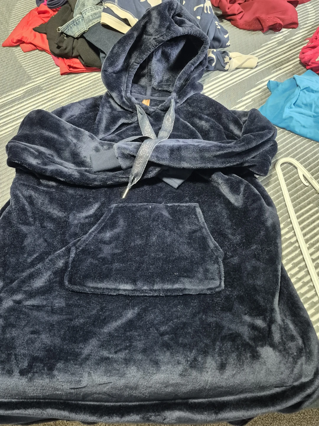 Navy Blue Wearable Blanket Hoodie