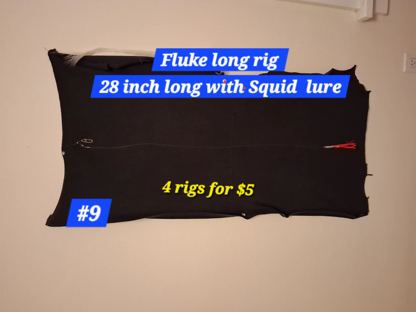 Fluke Long Rig Fishing Lures - 28 Inch, Squid Lure