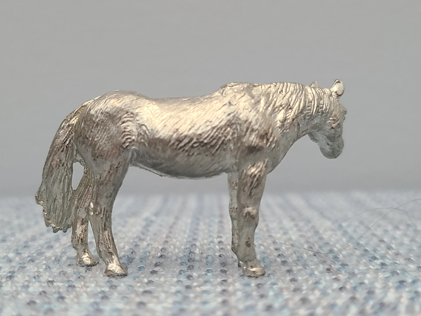 TWO Vintage Pewter Horse Figurines - photo 2