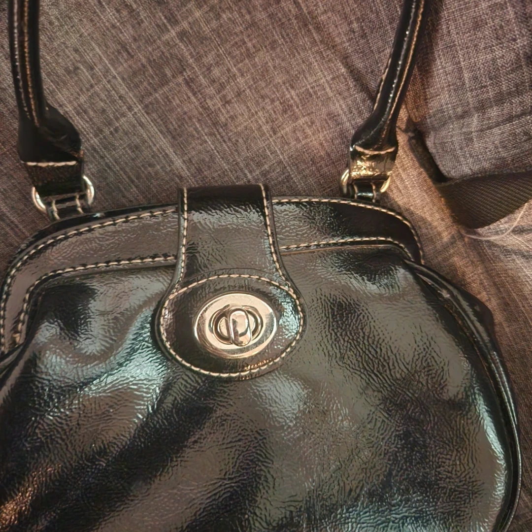 Vintage No Brand Black patent mini handbag - photo 3