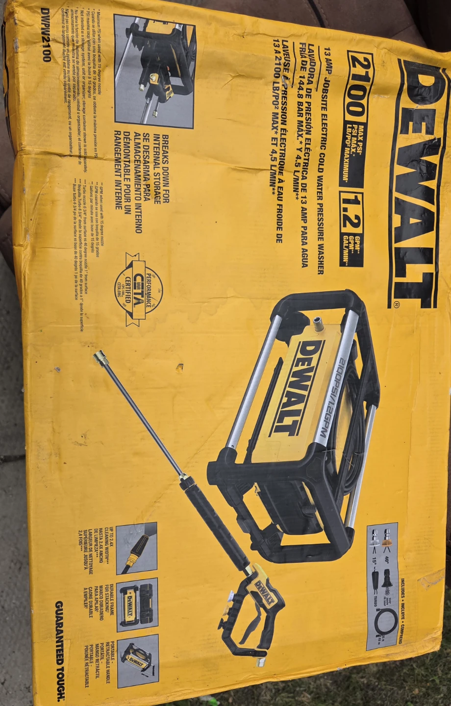 DEWALT 2100 PSI Electric Cold Water Pressure Washer - photo 3