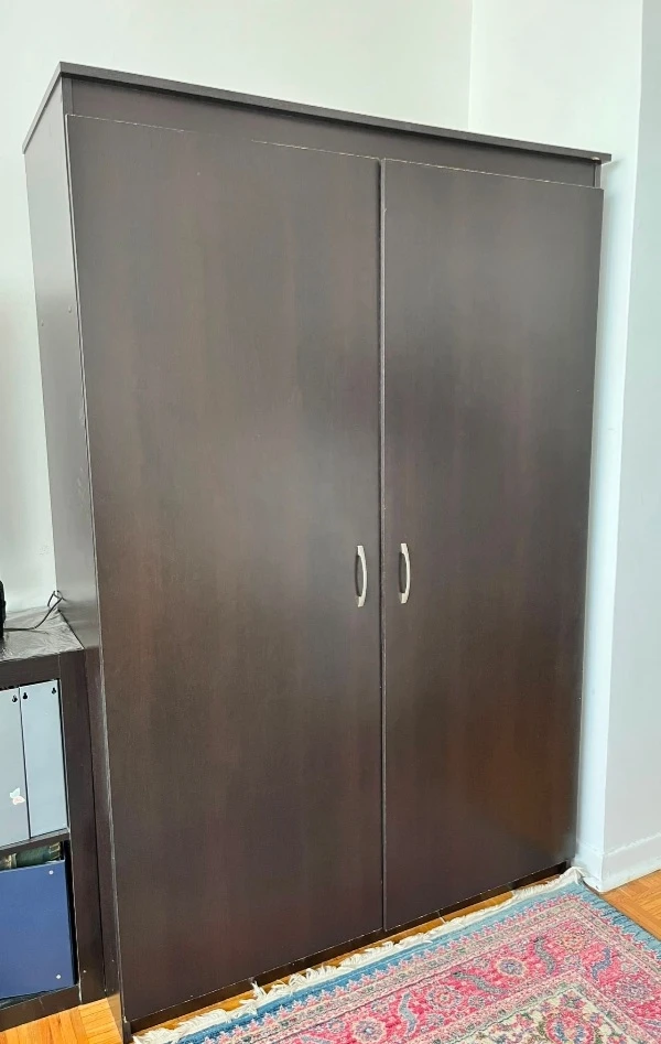 Dark Brown Double Door Wardrobe - photo 4