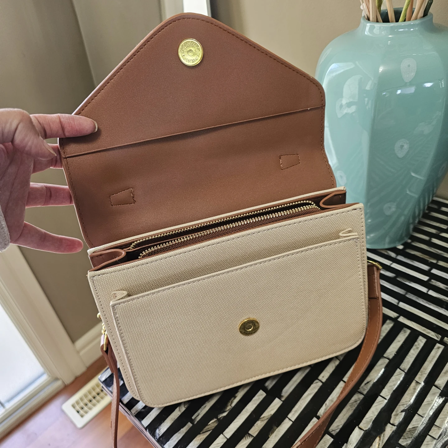 Brown and Beige Crossbody Purse - photo 5