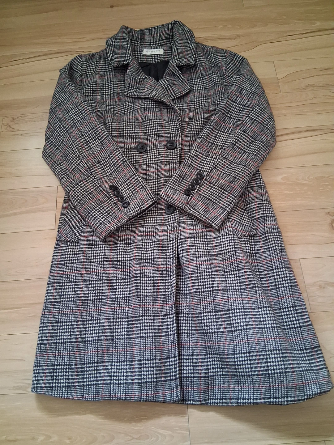 Women's Plaid Double-Breasted Coat