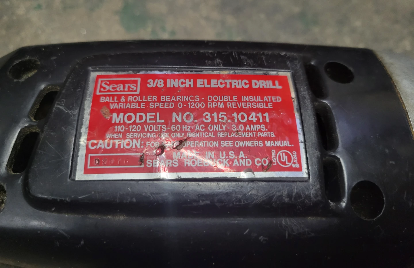 Craftsman 3/8 Inch Variable Speed Reversible Drill - photo 4