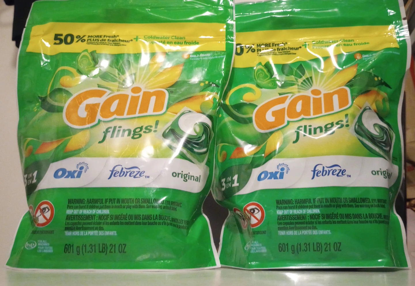 Gain Flingz 3-in-1 Laundry pods (31 ct) - 2 for $18