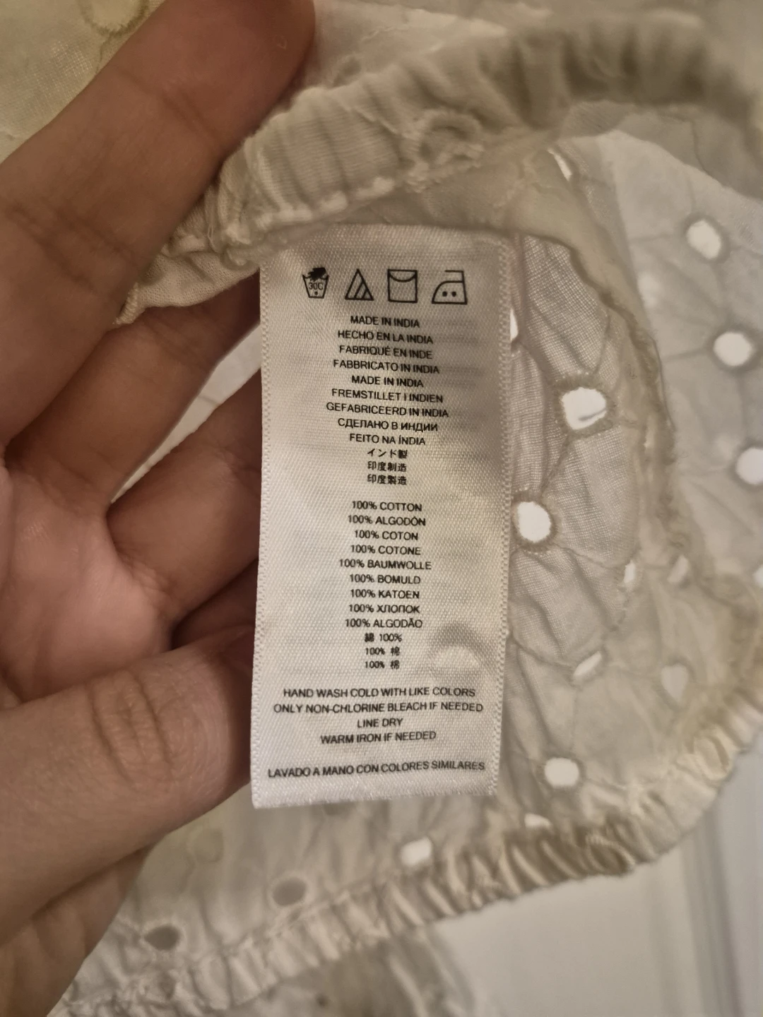 Michael Kors White Eyelet Boho Blouse - photo 5