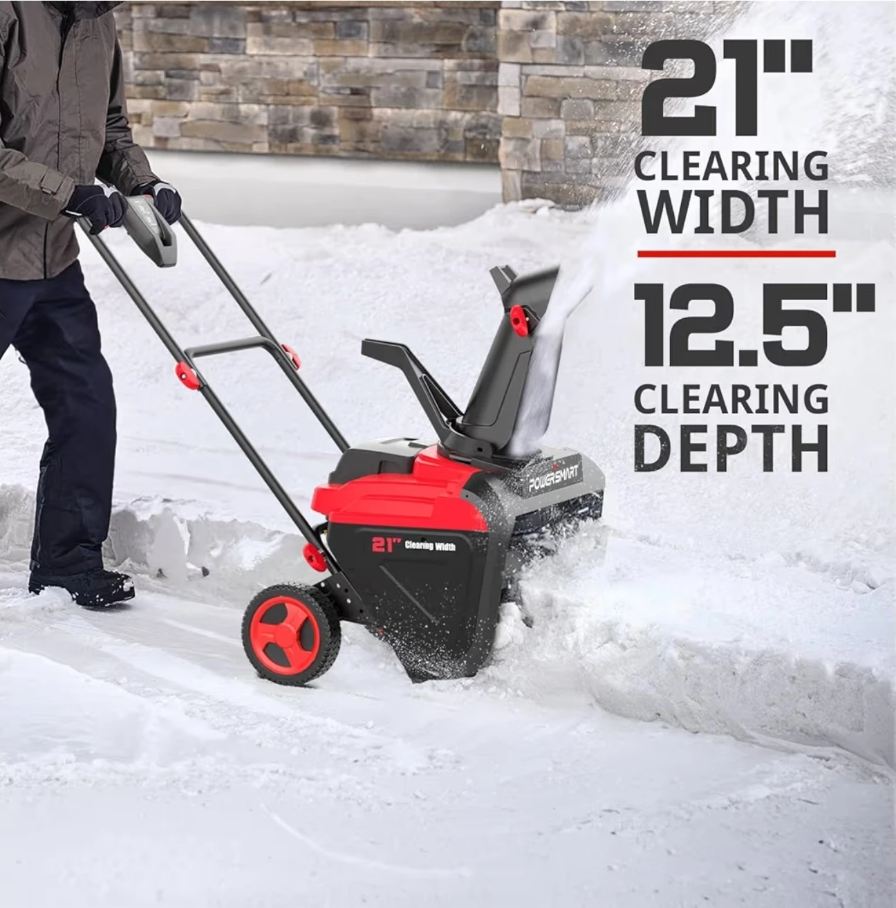 PowerSmart 80V 21-Inch Cordless Snow Blower - photo 2