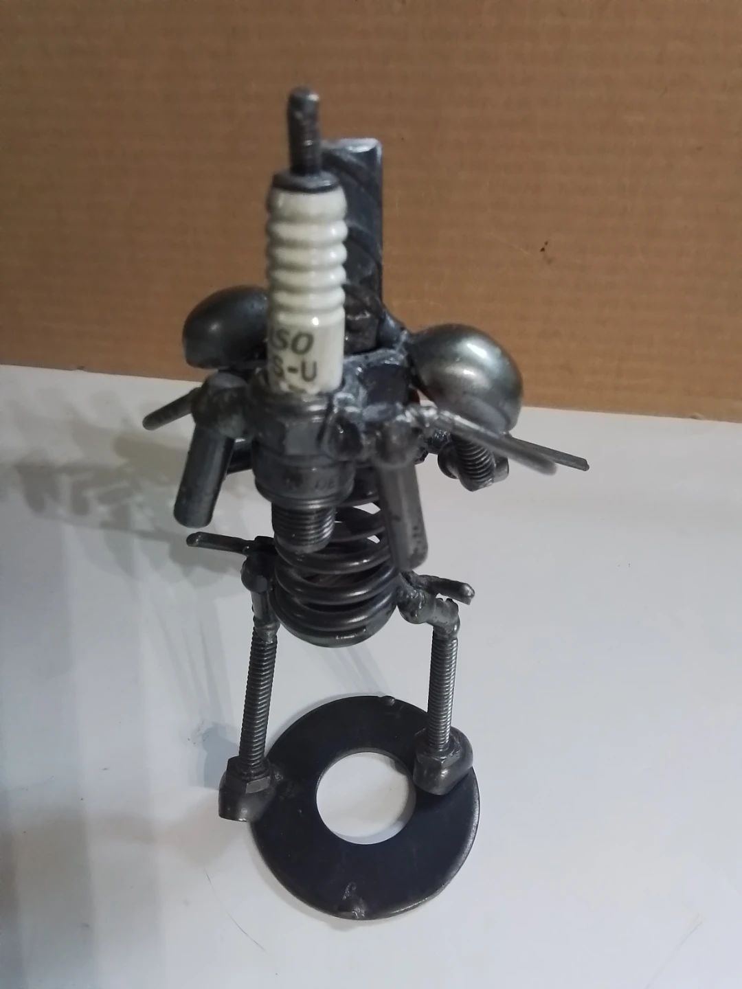 Handcrafted Steampunk Metal Sniper Sculpture - photo 3