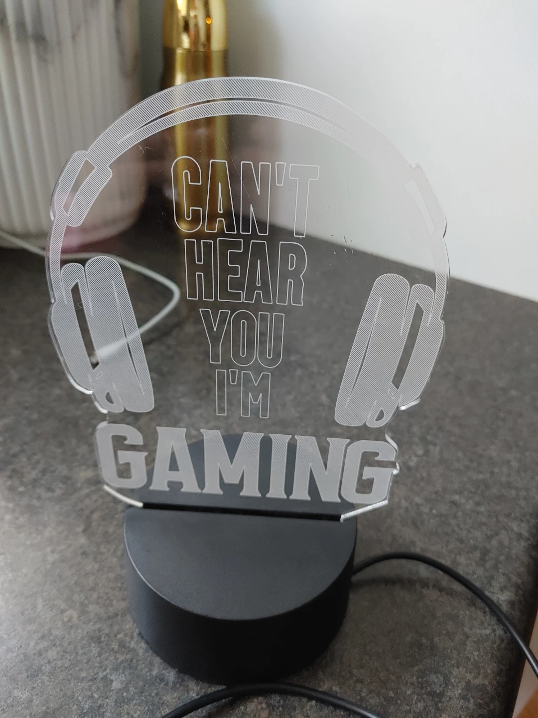 Gaming LED Lamp "Can't Hear You I'm Gaming" - photo 2