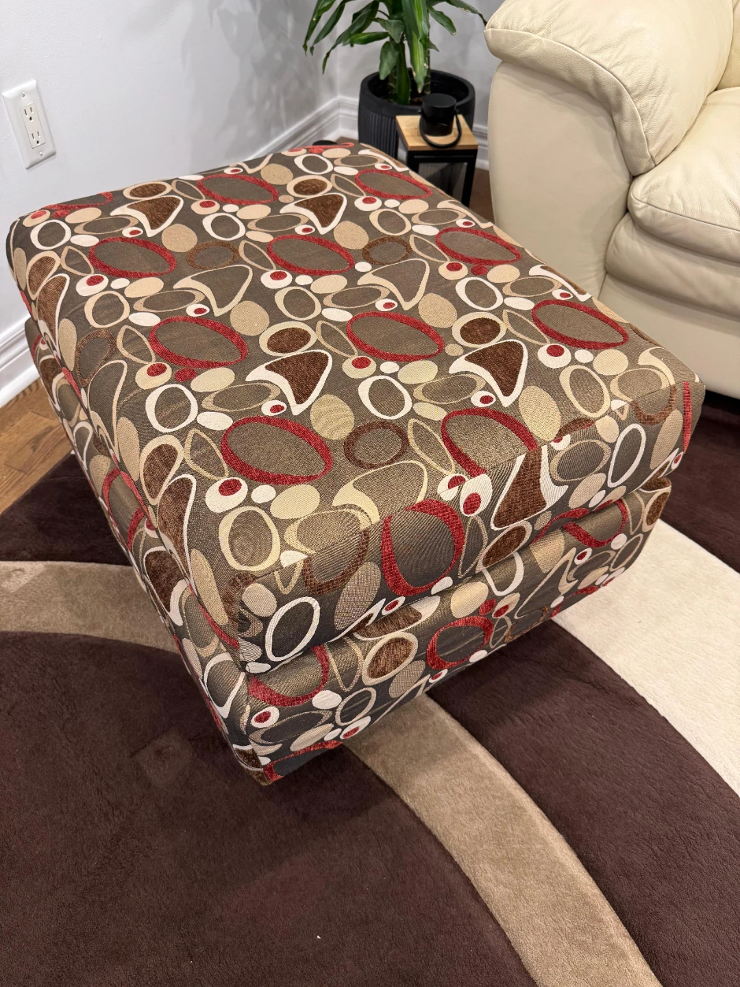 Patterned Accent Chair and Ottoman Set - photo 4