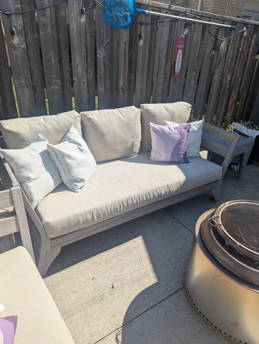 Outdoor Sofa with Cushions