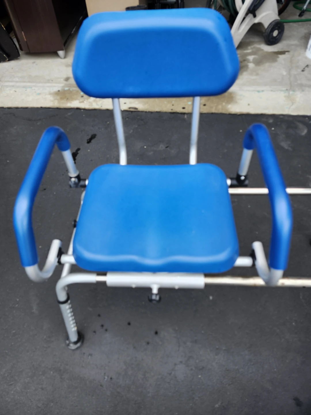 Layoda Blue Shower Chair with Back and moving Arms - photo 2