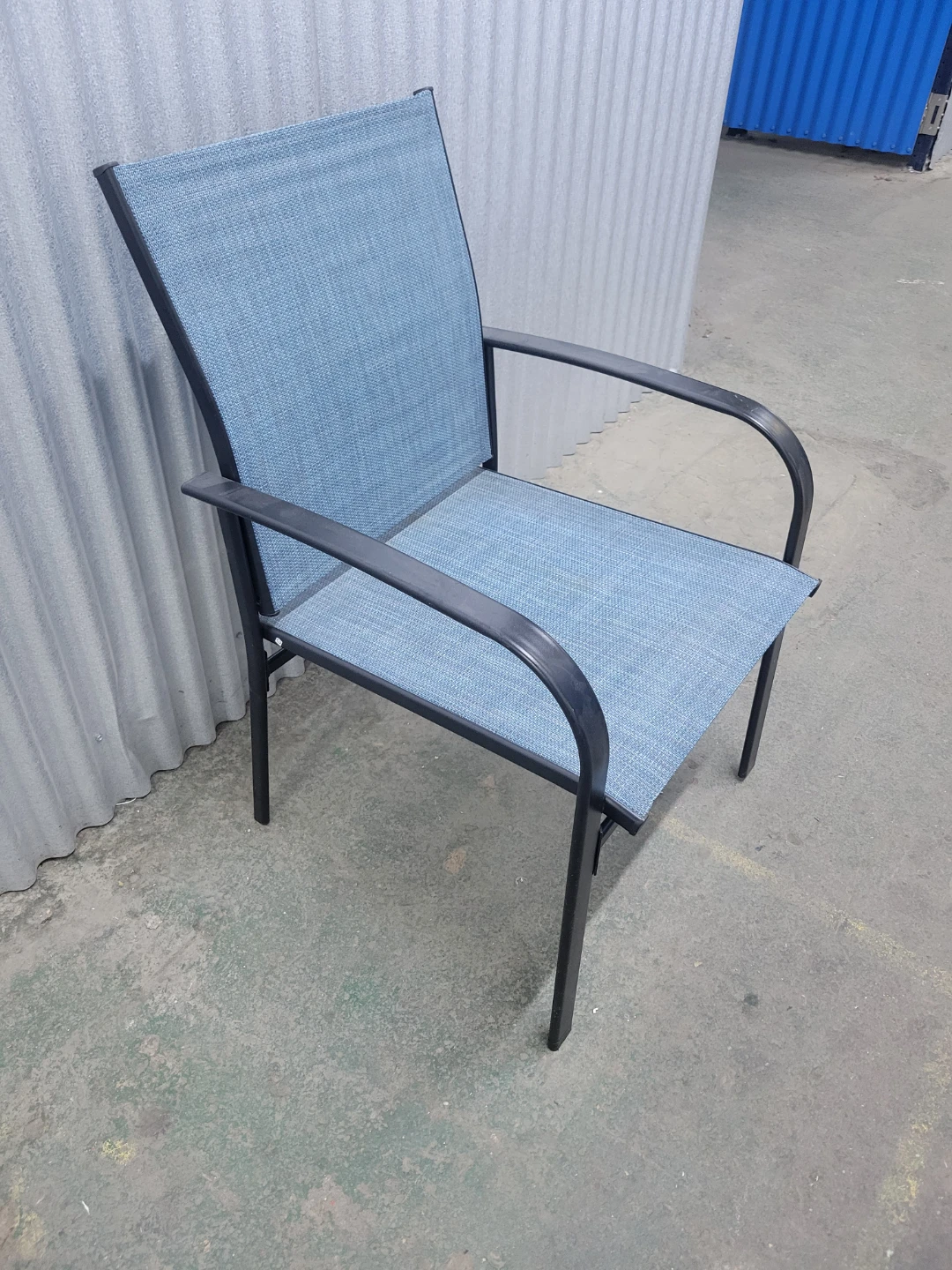 Blue Mesh Patio Chair - photo 3