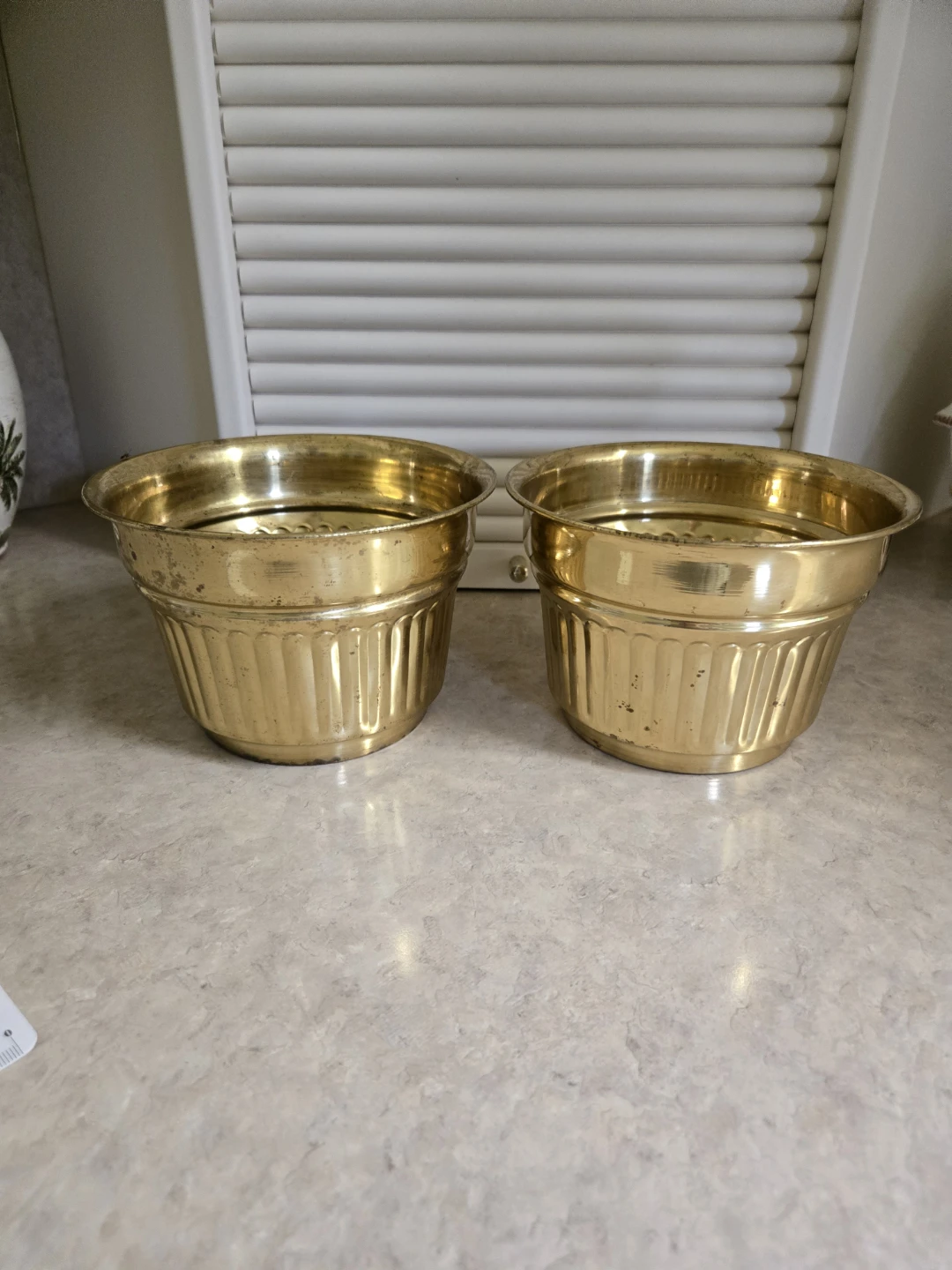 Pair of Brass Planters