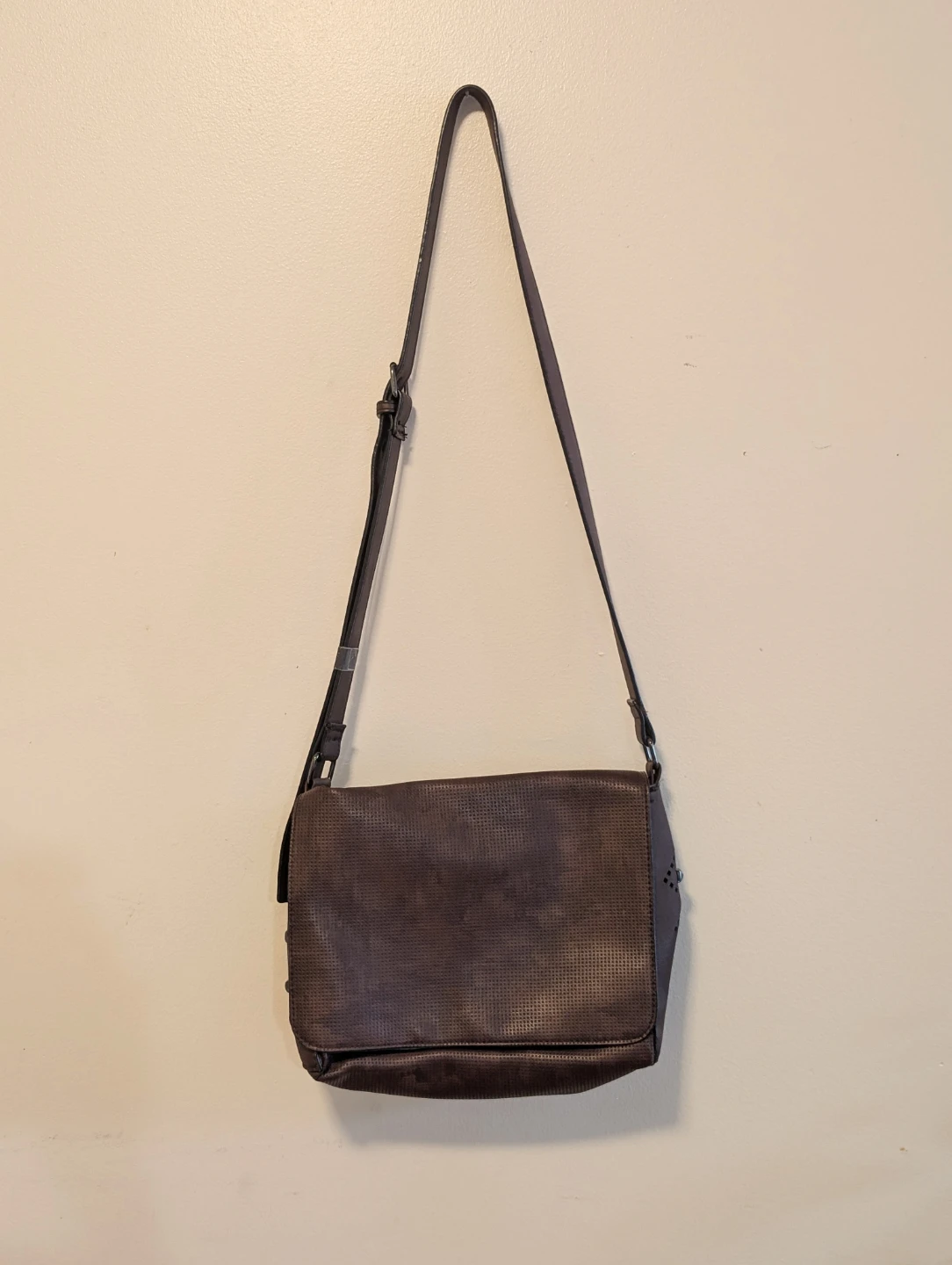 Brown Crossbody Bag with Studs