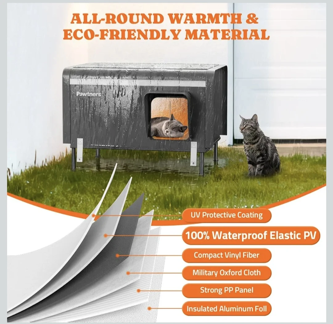 Pawtners Heated Cat House for Multiple Cats - photo 3
