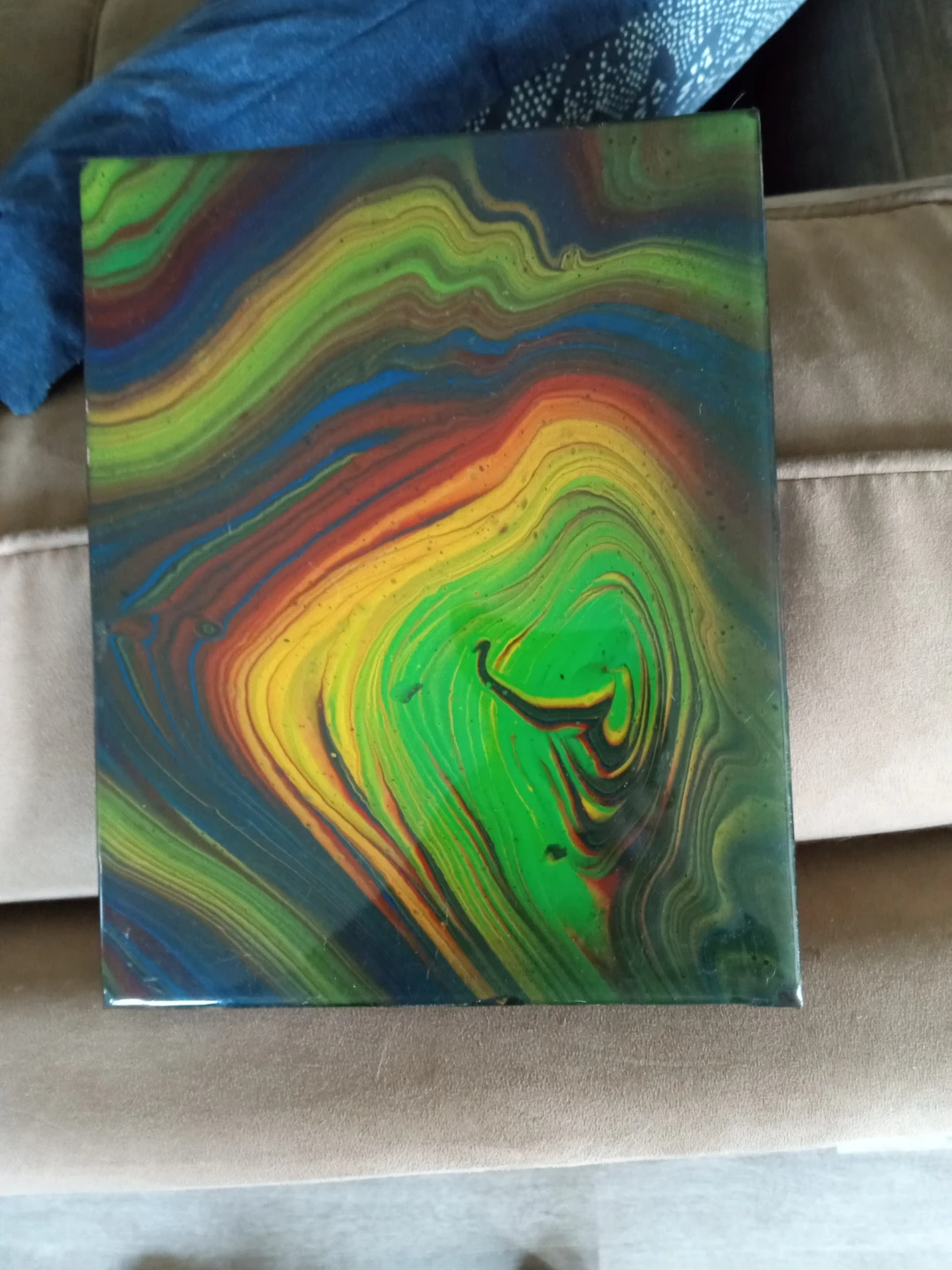 Abstract Acrylic Pour Painting - photo 3