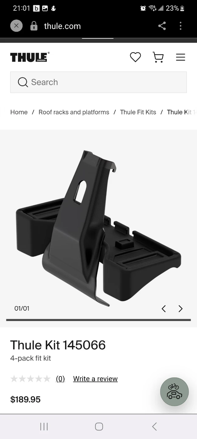 Thule Kit 145066 for Honda Civic 4-dr Sedan (2016-21)