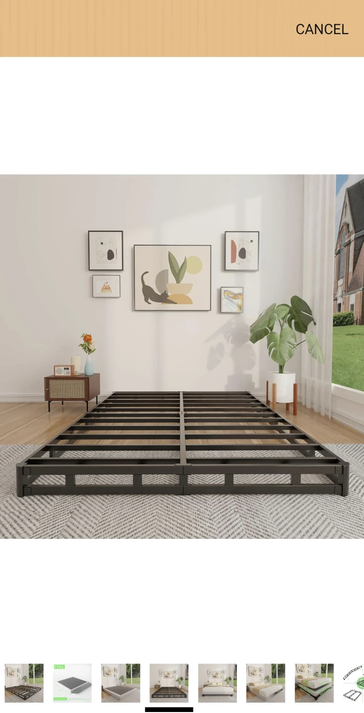 Full Size 4" High Metal Bed Frame - photo 4