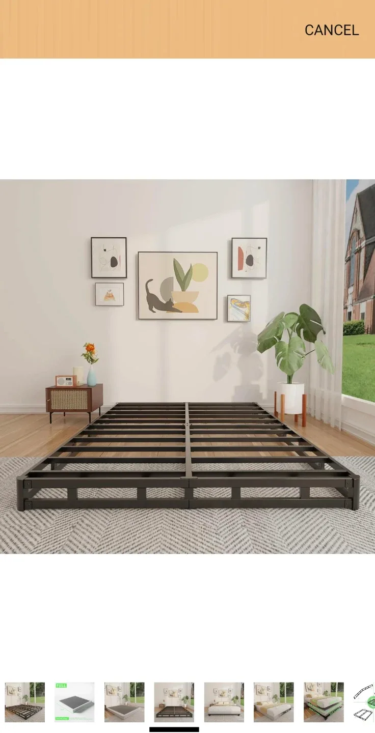 Full Size 4" High Metal Bed Frame - photo 4