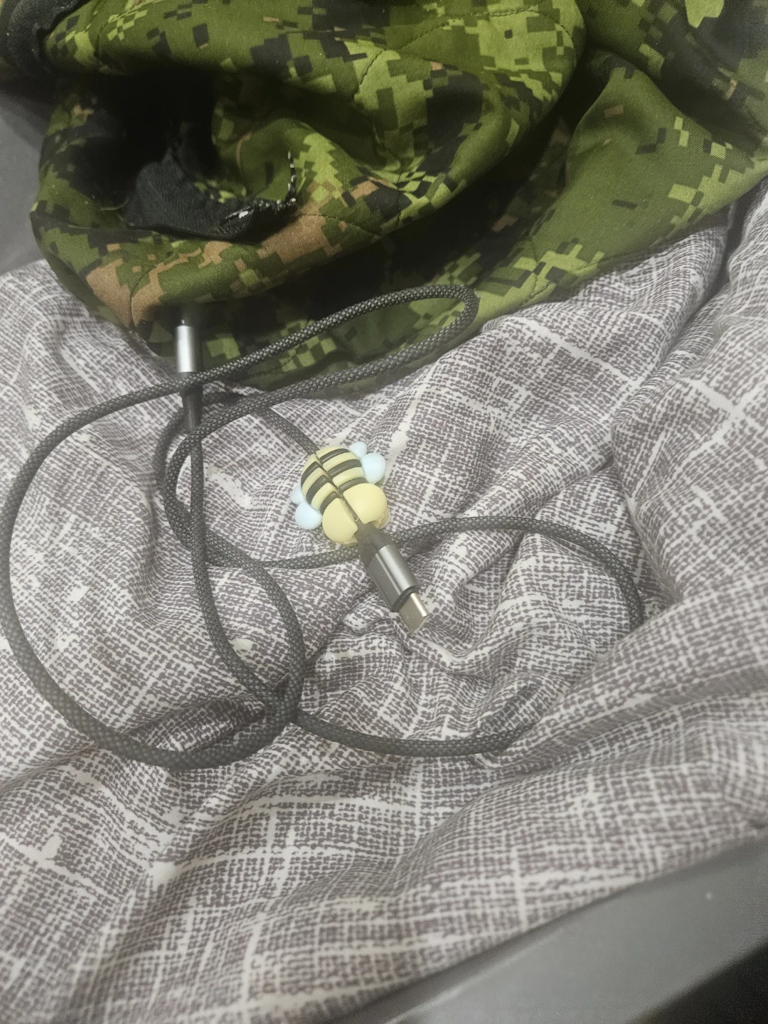 USB-C to USB-C Braided Cable with Bee Protector