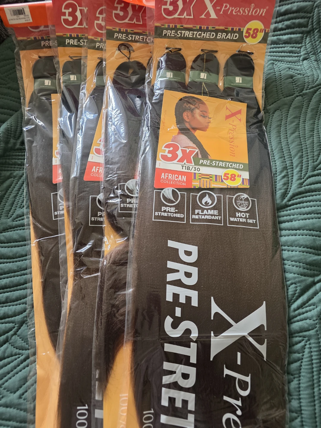 3X X-Pression Pre-Stretched Braid 58" T1B/30 x 5