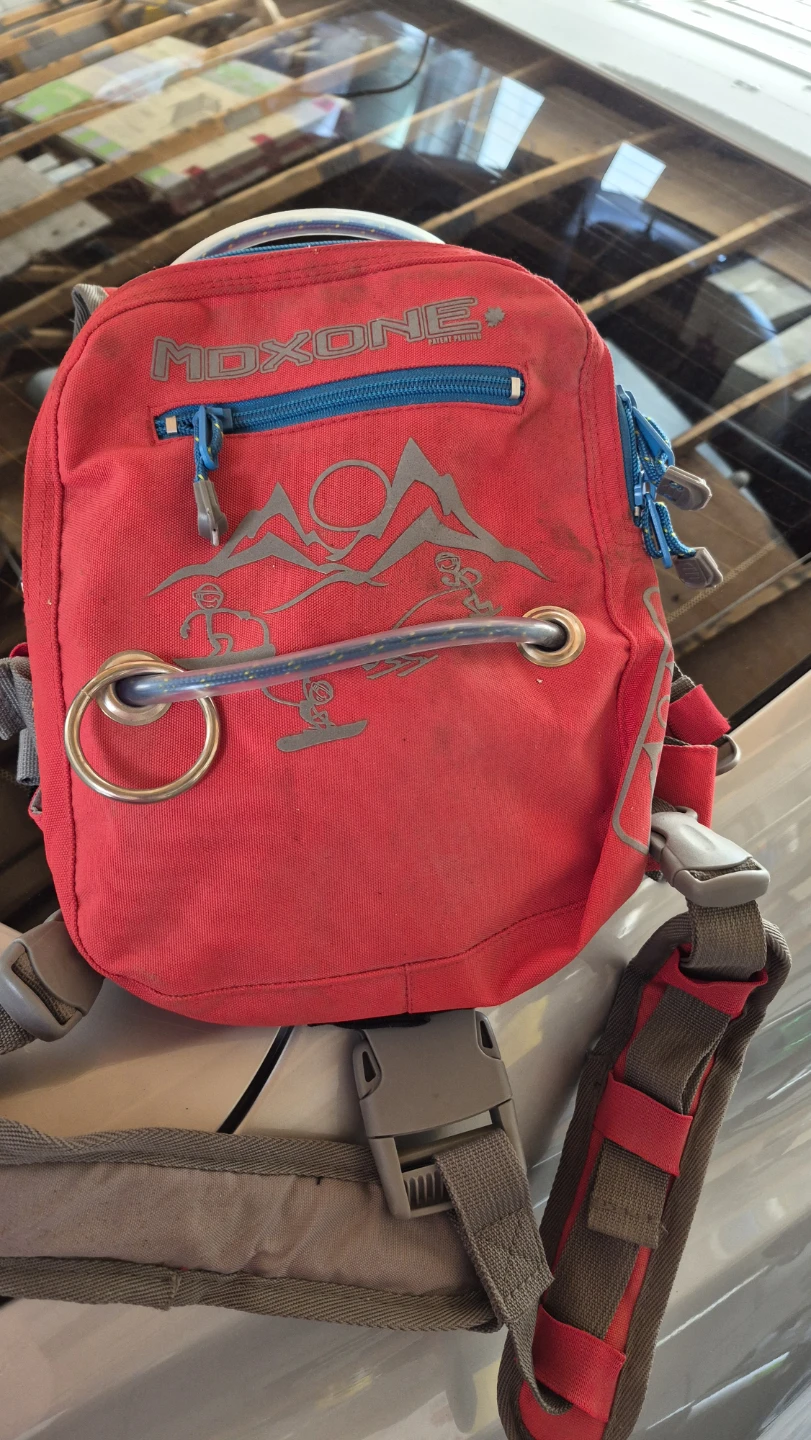 Dog Moxone Red Backpack with Harness