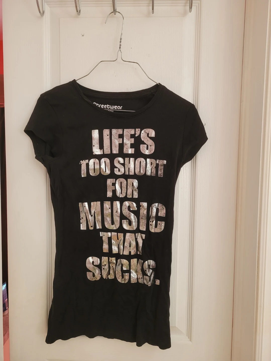 Black T-Shirt "Life's Too Short For Music That Sucks"