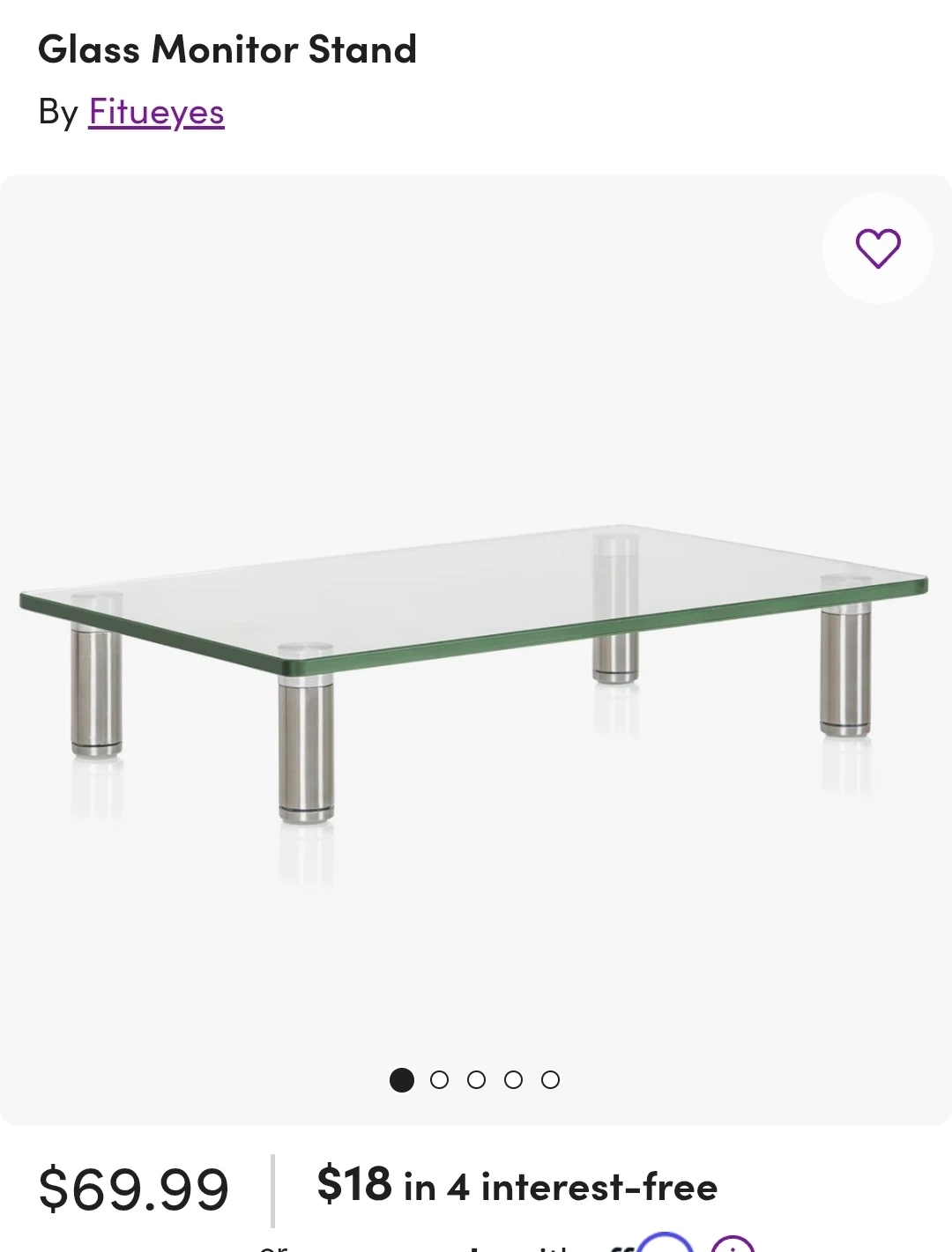 Glass Monitor Stand