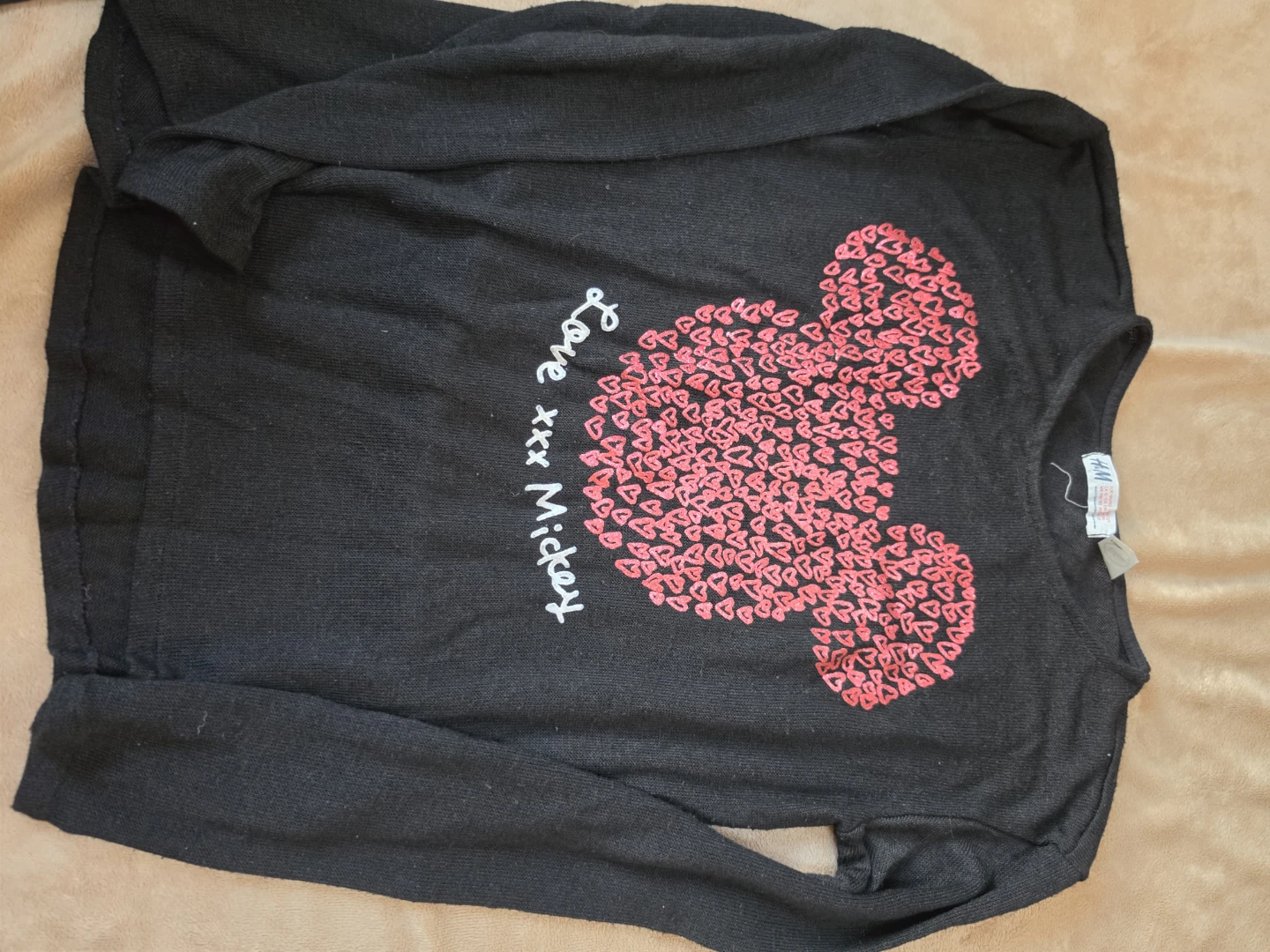 H&M Disney Mickey Mouse Hearts Sweater