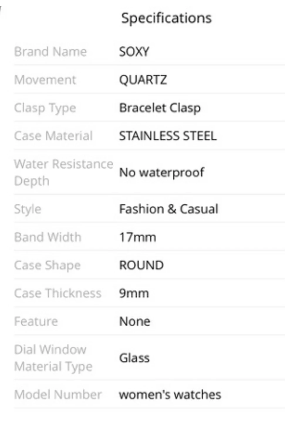 SOXY Women's Quartz Fashion Watch - photo 4