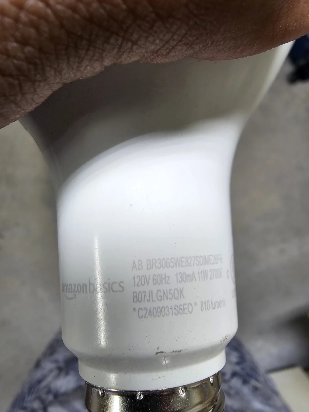 Amazon Basics BR30 LED Dimmable Light Bulb