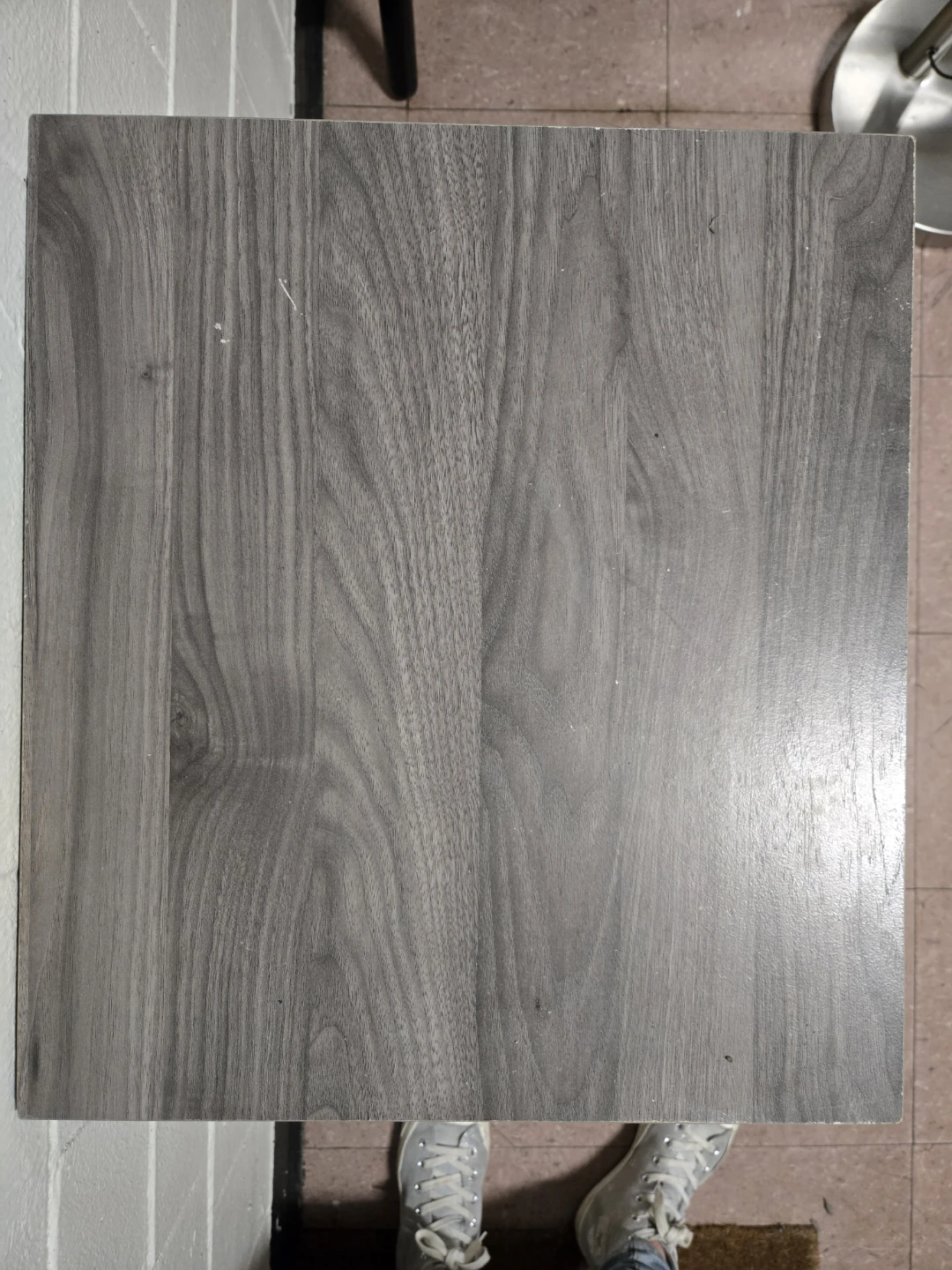 Mid-Century Grey Nightstand Accent Table with Drawer - photo 5