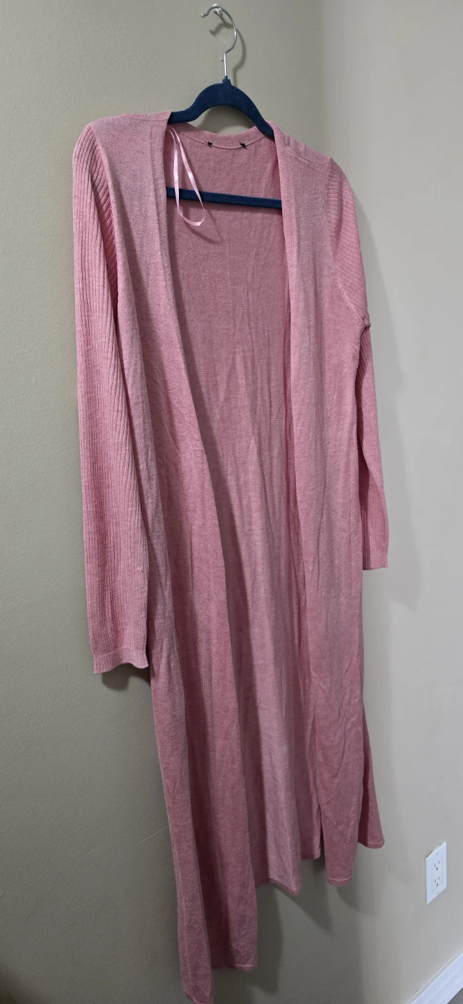 Pink Long Cardigan