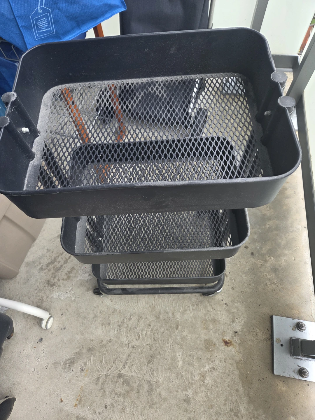 Black 3-Tier Rolling Cart - photo 5