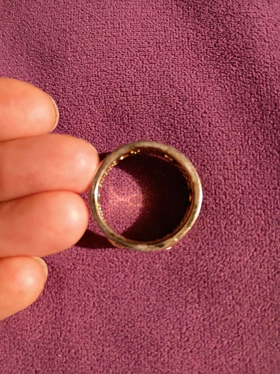 Cubic Zirconia silver ring with gold plating - photo 3