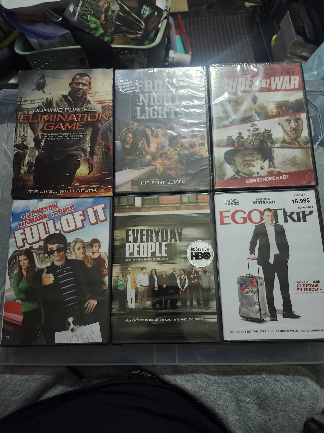 6 dvd's, all new