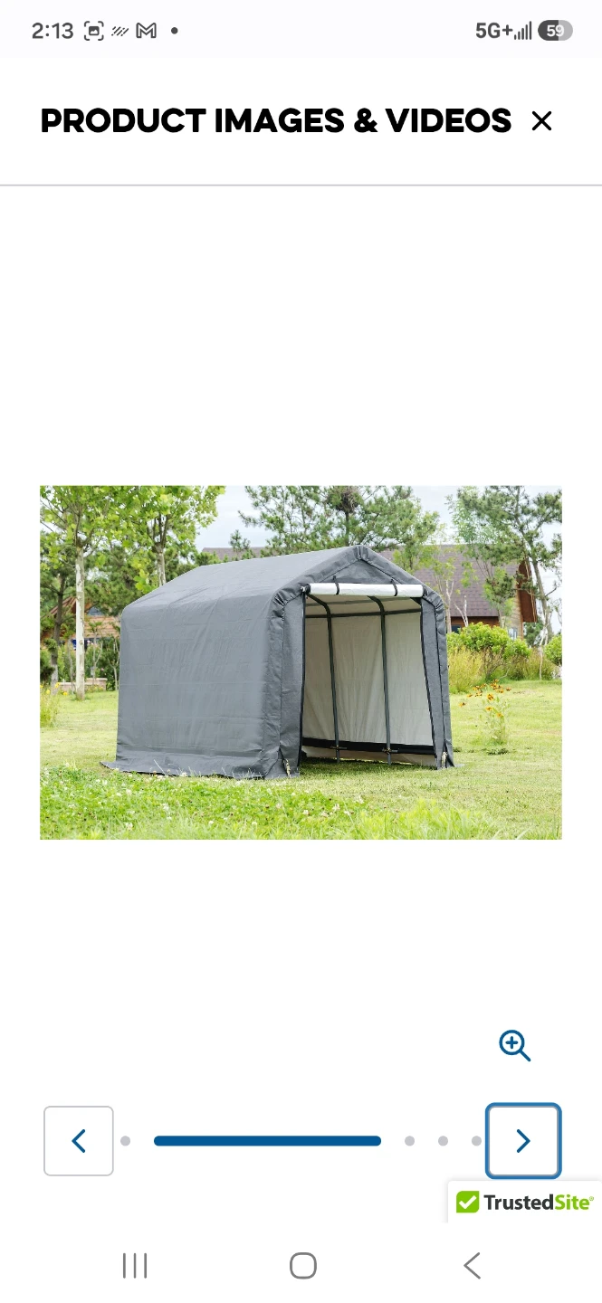 6 x 10 ft Poly Peaked-Roof Shelter - photo 2