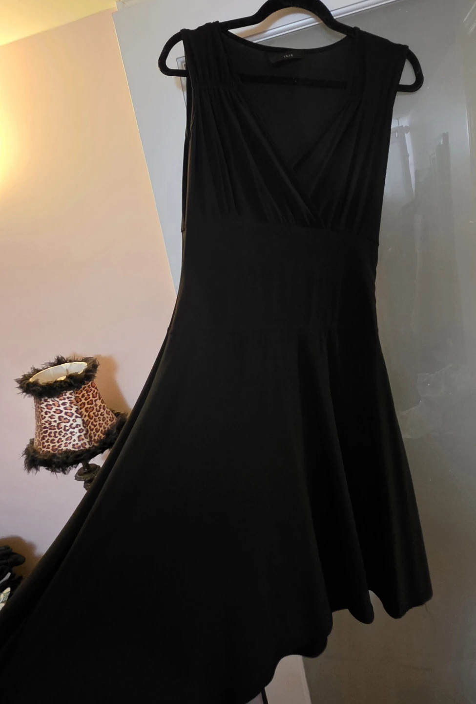 I.S.I.S Black Sleeveless V-Neck Dress
