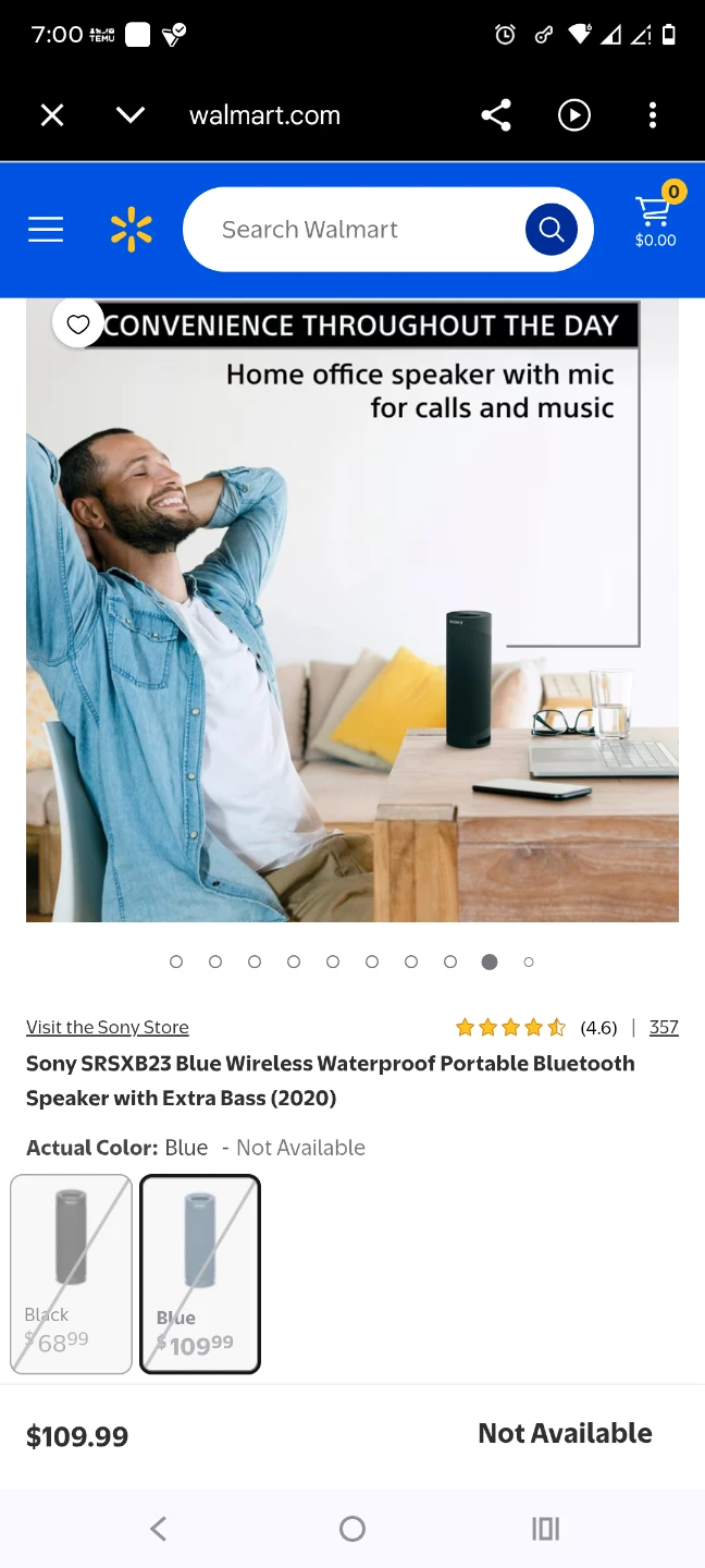 Sony SRSXB23 Blue Wireless Waterproof Portable Bluetooth Speaker - photo 3