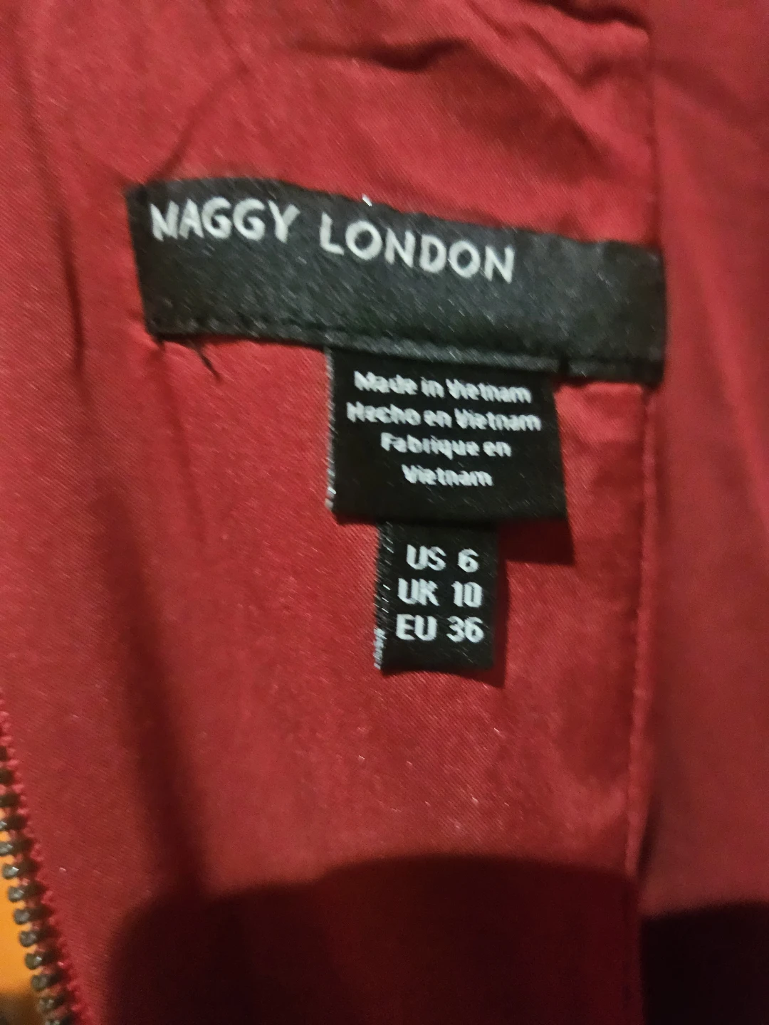 Maggy London Red Mesh Detail Fishtail Dress - photo 5