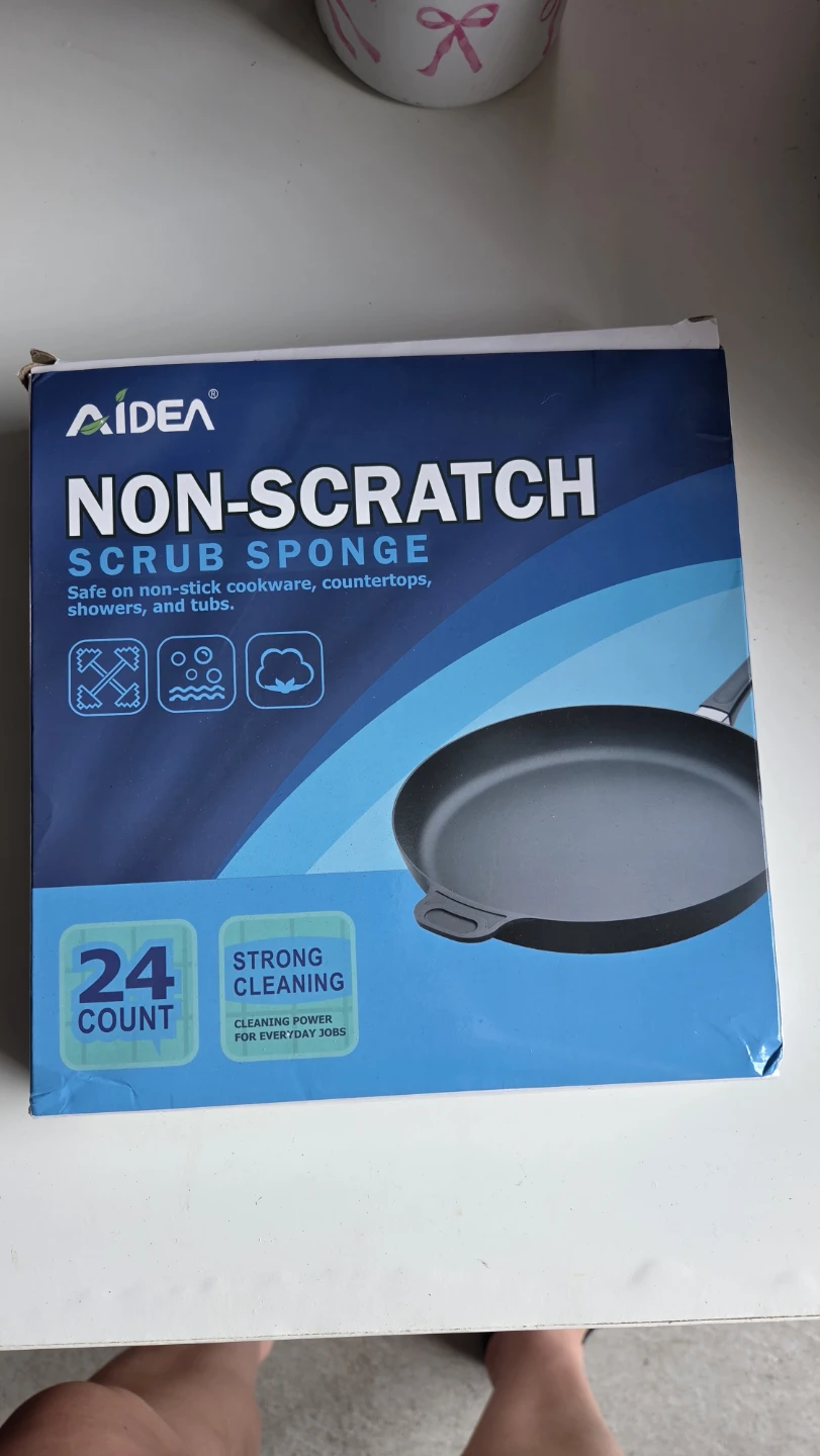 Aidea Non-Scratch Scrub Sponges - 24 Count